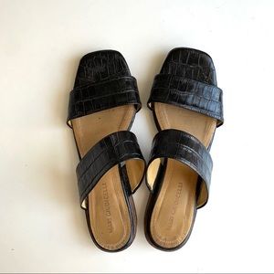 Mark Giudicelli Asami Black Croc sandals